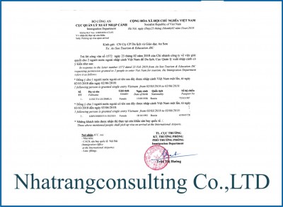 Công Văn Nhập Cảnh Cho Người Nước Ngoài