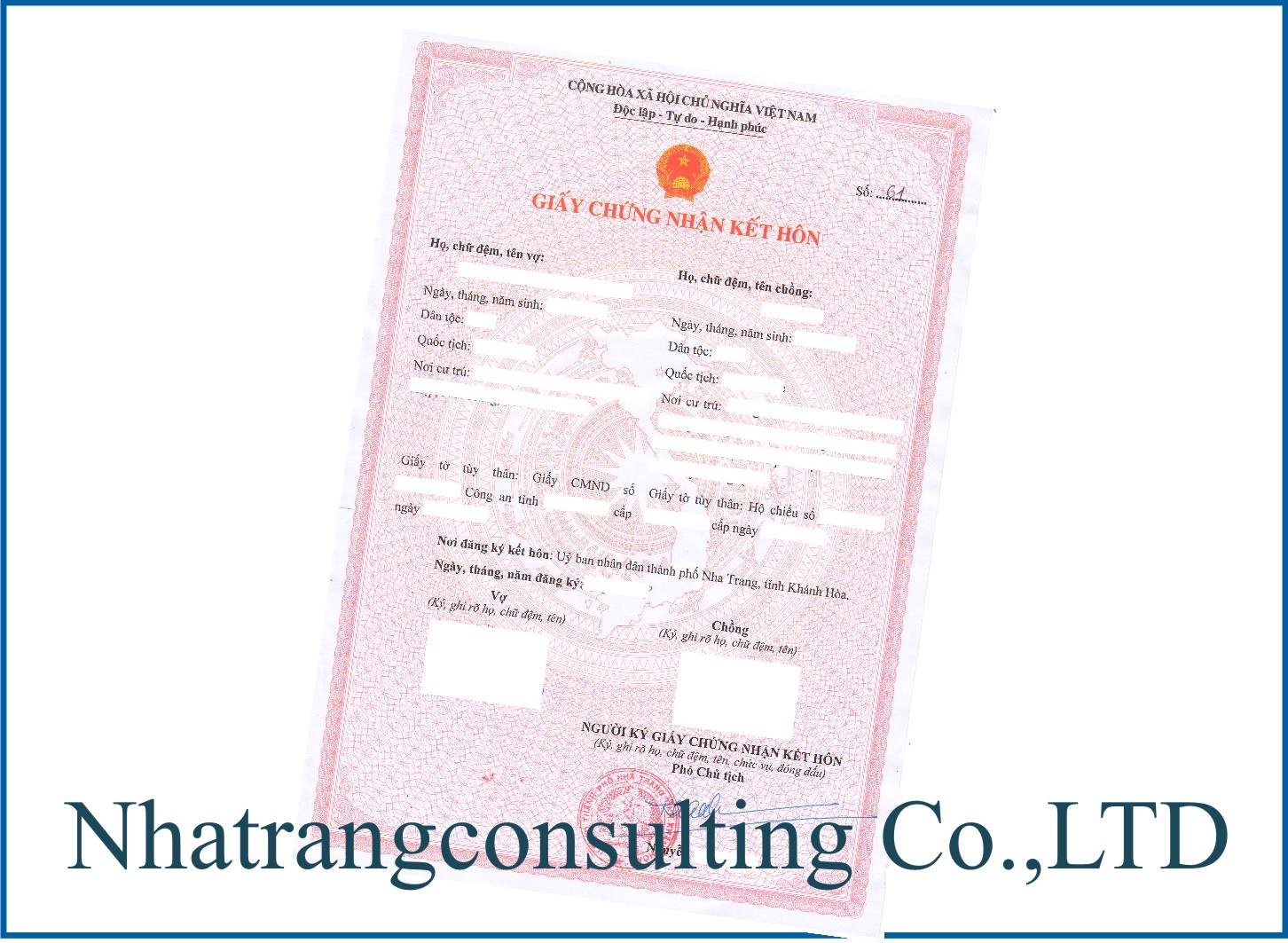 Đăng kí kết hôn với người nước ngoài