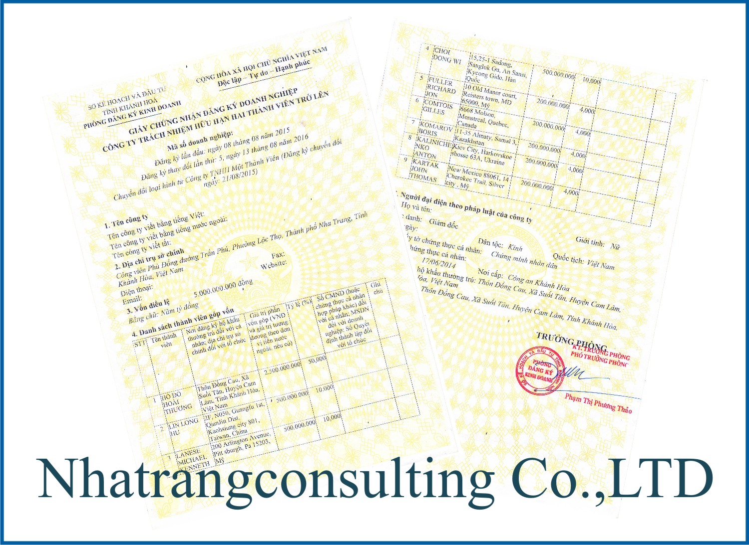 Thành lập công ty trách nhiệm hữu hạn